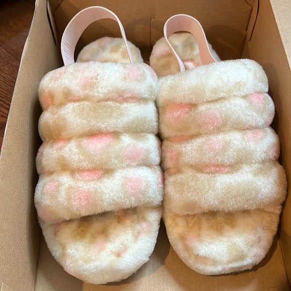UGG Shoes - Ugg women’s fluff yeah slide panther print slipper size 8 brand new in box